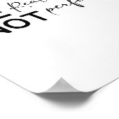 Be Real Not Perfect - Minimalist Motivational  Poster (Hoek)