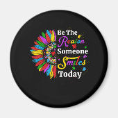 Be Reason Someone Smiles Today Sunflower Magneet (Voorkant)
