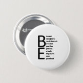 BE... RONDE BUTTON 5,7 CM (Voorkant /achterkant)