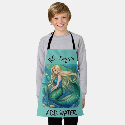 "Be Salty - Add Water" van Babe Monet Art Schort (Gedragen)