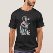 BE SILENT zwart T-shirt voor man (Voorkant)
