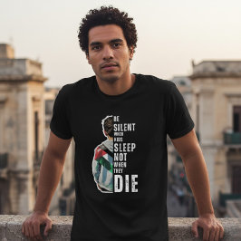BE SILENT zwart T-shirt voor man