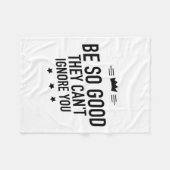 Be so good black fleece deken (Voorkant (Horizontaal))