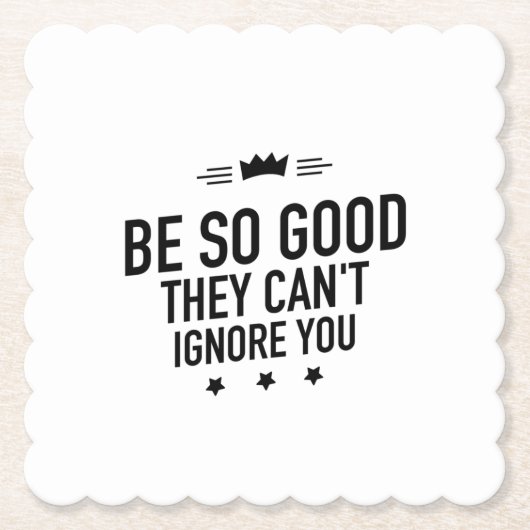 Be so good black kartonnen onderzetters (Voorkant)