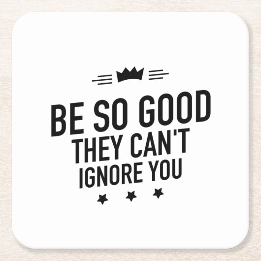 Be so good black kartonnen onderzetters (Voorkant)