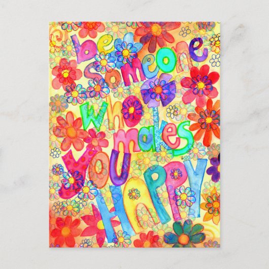 be someone who makes you happy briefkaart (Voorkant)