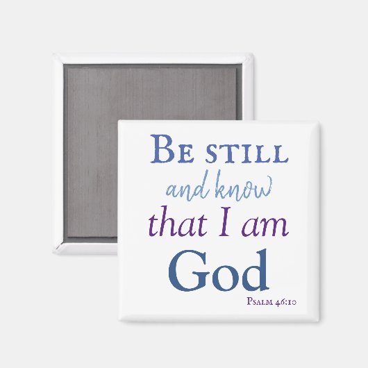 Be still and know Bible Verse Magneet (Voorkant / Achterkant)