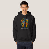 Be still and know Cross Sunflowers Butterflies Chr Hoodie (Voorkant volledig)