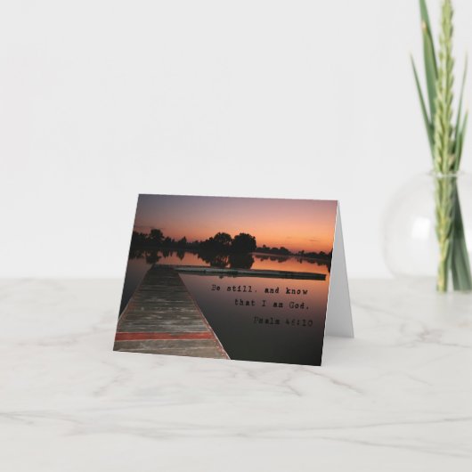 Be Still and Know Note Card Kaart (Voorkant)