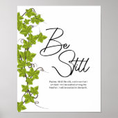 Be Still and Know Psalm 46:10 Christian Wall Poster (Voorkant)