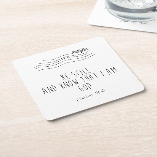 Be still and know that I am God  Kartonnen Onderzetters (Schuin)