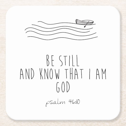 Be still and know that I am God  Kartonnen Onderzetters (Voorkant)