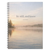 Be Still Christian Notebook Psalm 46:10 Scripture Notitieboek (Voorkant)