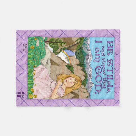 Be Still Fleece Deken (Voorkant (Horizontaal))