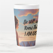Be Still & Know That I Am God Custom Mug Latte Mok (Voorkant)