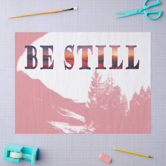 Be Still Mountain Sunrise Tissuepapier (Craft)