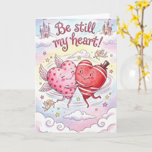 Be Still My Heart- Personalized Valentine Kaart (Gele Bloem)