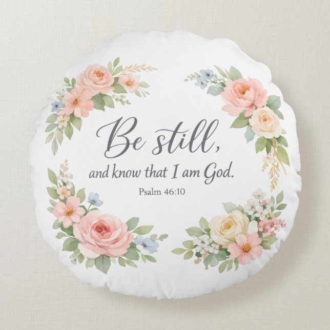 Be still round pillow rond kussen (Voorkant)
