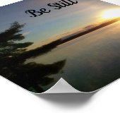 Be Still Sunset Inspirational Peaceful Lake Poster (Hoek)