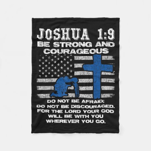 Be Strong And Courageous Do Not Be Afraid Prayer  Fleece Deken (Voorkant)