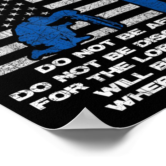 Be Strong And Courageous Do Not Be Afraid Prayer Poster (Hoek)