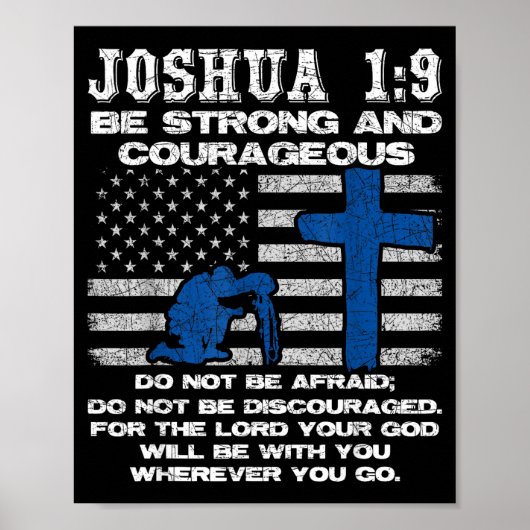 Be Strong And Courageous Do Not Be Afraid Prayer  Poster (Voorkant)