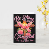 Be Strong And Courageous For I Am With You Angle W Kaart (Gele Bloem)