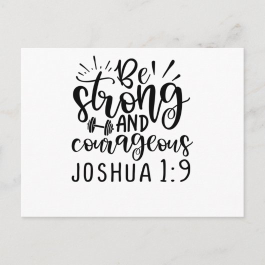 Be Strong And Courageous Joshua 1 9 Aankondigingskaart (Voorkant)