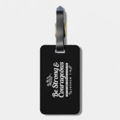 Be Strong and Courageous – Joshua 1:9 Bible Verse Bagagelabel (Achterkant verticaal)