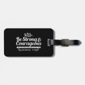 Be Strong and Courageous – Joshua 1:9 Bible Verse Bagagelabel (Achterkant horizontaal)