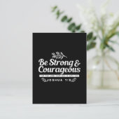 Be Strong and Courageous – Joshua 1:9 Bible Verse Briefkaart (Staand voorkant)