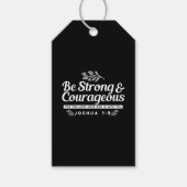 Be Strong and Courageous – Joshua 1:9 Bible Verse  Cadeaulabel (Voorkant)