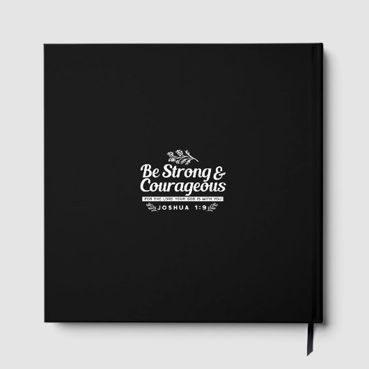 Be Strong and Courageous – Joshua 1:9 Bible Verse  Gastenboek (Achterkant)