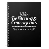 Be Strong and Courageous – Joshua 1:9 Bible Verse  Notitieboek (Voorkant)