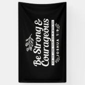 Be Strong and Courageous – Joshua 1:9 Bible Verse Spandoek (Verticaal)