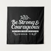 Be Strong and Courageous – Joshua 1:9 Bible Verse Wandkleed (Voorkant)
