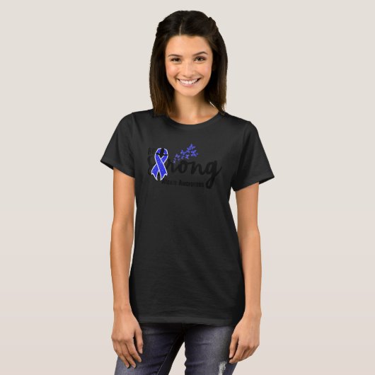 be strong ataxia  for christian ataxia awareness b t-shirt (Voorkant volledig)