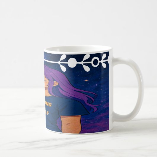 Be Strong for Yourself – Inspirational Anime Mug Koffiemok (Rechts)