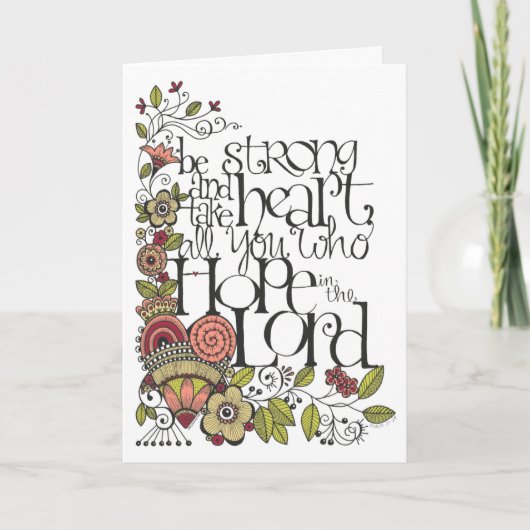 Be Strong - Prayer Card Kaart (Voorkant)
