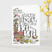 Be Strong - Prayer Card Kaart (Gele Bloem)