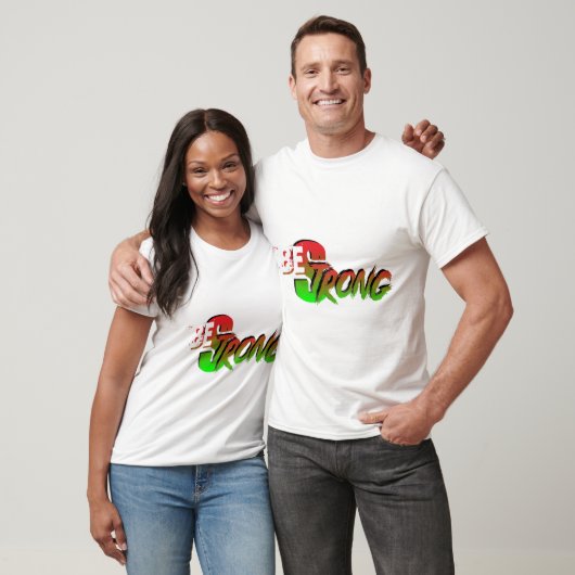 "Be Strong" Typografie T-shirt - Empowering Draag  (Unisex)
