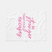 Be Stronger Than Your Excuses Shirt Workou Women M Fleece Deken (Voorkant (Horizontaal))