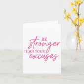 Be Stronger Than Your Excuses Shirt Workou Women M Kaart (Gele Bloem)