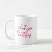 Be Stronger Than Your Excuses Shirt Workou Women M Koffiemok (Links)