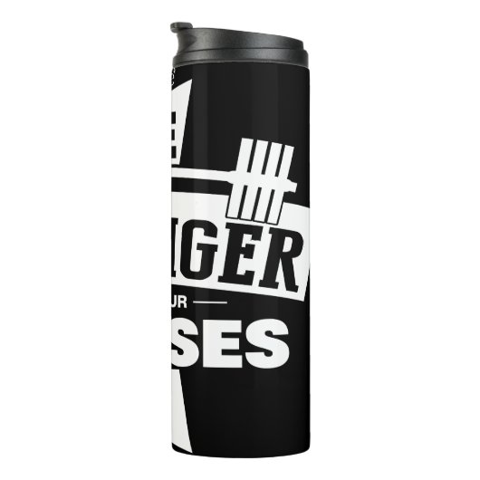 Be Stronger Than Your Excuses Thermosbeker (Geroteerd rechts)