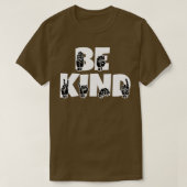 BE-tekst en ASL zwart-wit ontwerp 2 T-shirt (Design voorkant)