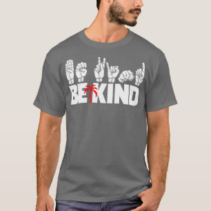 BE-tekst en ASL zwart-wit ontwerp 3 T-shirt