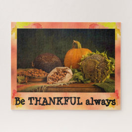 BE THANKFUL ALTIJD Cute Herfst Jigzaag Puzzle Legpuzzel