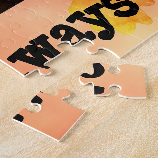 BE THANKFUL ALTIJD Cute Herfst Jigzaag Puzzle Legpuzzel (Zijkant)