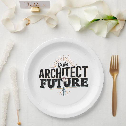 Be the Architect of Your Future Papieren Bordje (Huwelijk)